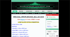 Desktop Screenshot of guaranteedpickstoday.com