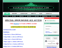 Tablet Screenshot of guaranteedpickstoday.com